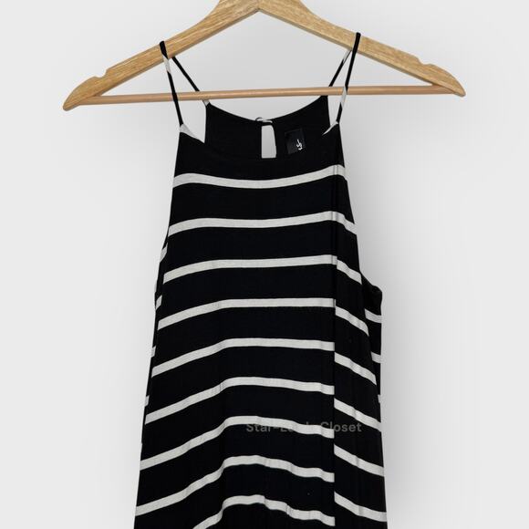 Lulus Step Right Up Striped Swing Dress S Black White Sleeveless Mod Shift - Picture 5 of 10